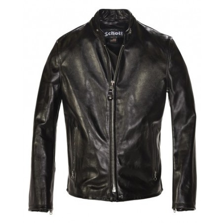 Cowhide Casual Racer Leather Jacket